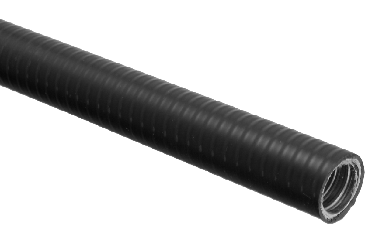galvanised steel KML conduit with PVC cover black